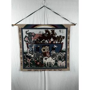 Noah's Ark embroidered wall hanging